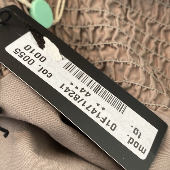 Fairly strapless  metallic puff side zip lined silk cotton blended dress med - Picture 8 of 9